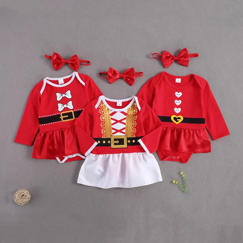 New Christmas Clothes Baby Rompers Boy Girl Kids Romper Hat Set Santa Claus Baby Costume Christmas Gift Newborn