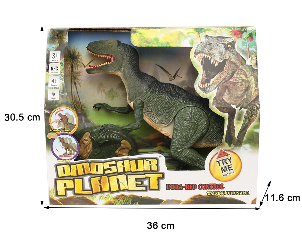 Shake Head Roar Light up Eye Plastic Dinosaur Remote Control