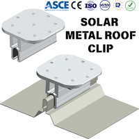 Système de montage de panneaux solaires sur toit en métal Art Sign, support de panneau solaire en aluminium OEM, pince de fixation de module PV, système de montage solaire