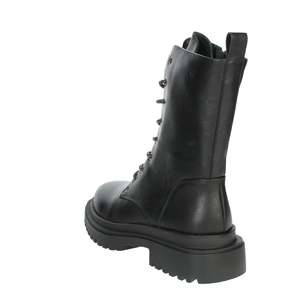 Botas de tobillo para mujer D'Essai, estilo combate, color negro, con cordones, botas de moda. - Product Image 2