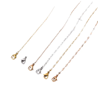 Collier chaîne en acier inoxydable Gaovo Fashion en forme de O avec décorations en zircon, bijoux fins pour femmes pour l'anniversaire