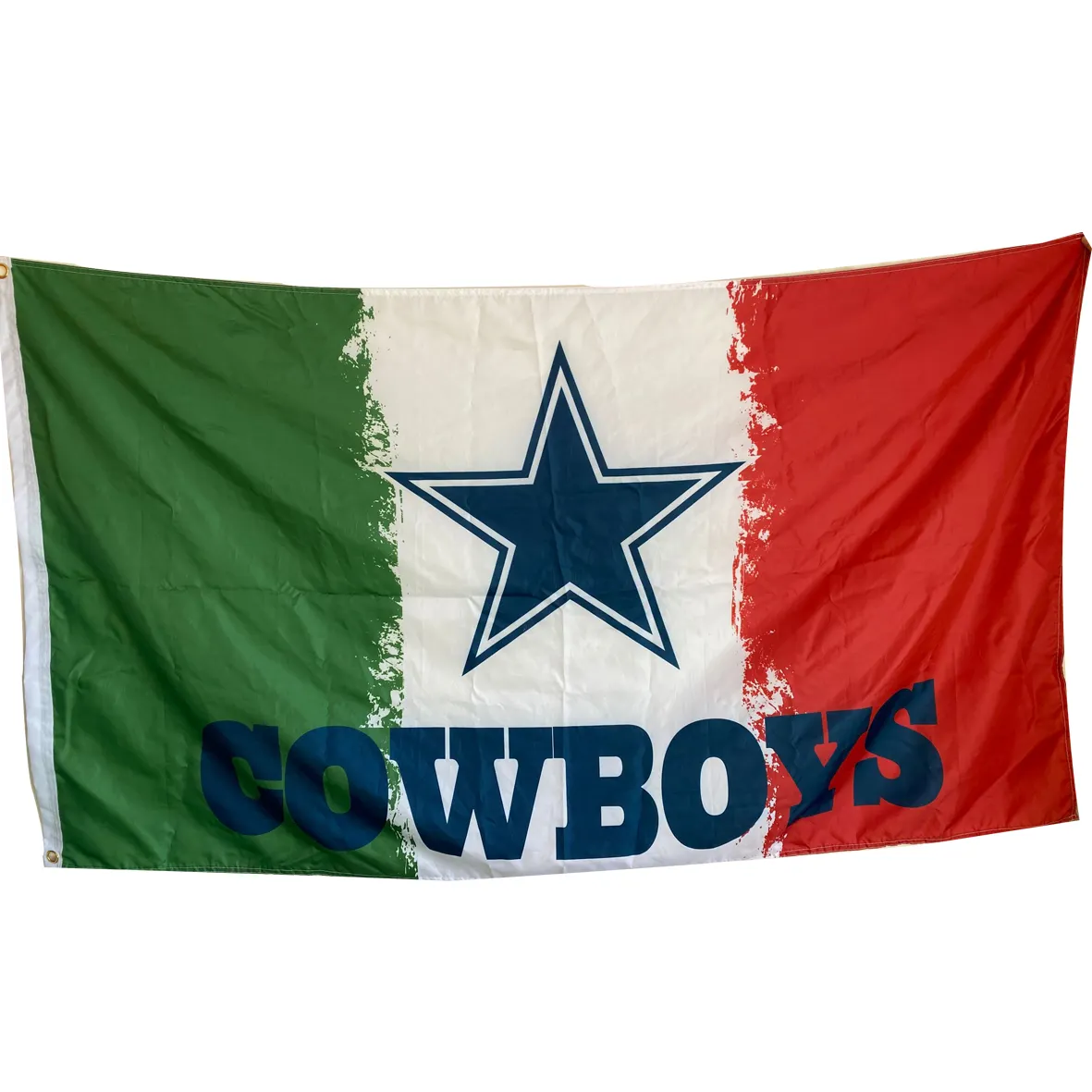 Drapeau publicitaire personnalisé de haute qualité NFL 3 'x 5' drapeau Dallas Cowboys avec anneaux en laiton