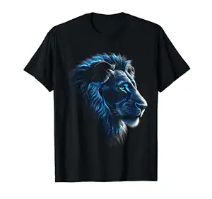 Personalizado al por mayor oro corona Cool Lion King Pride Lord Savior algodón hombres camisetas 100 algodón camisetas