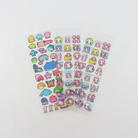 Feuille d'autocollants transparents personnalisés prédécoupés en gros, avec logo sur mesure, imperméables pour loisirs créatifs, scrapbooking et agenda