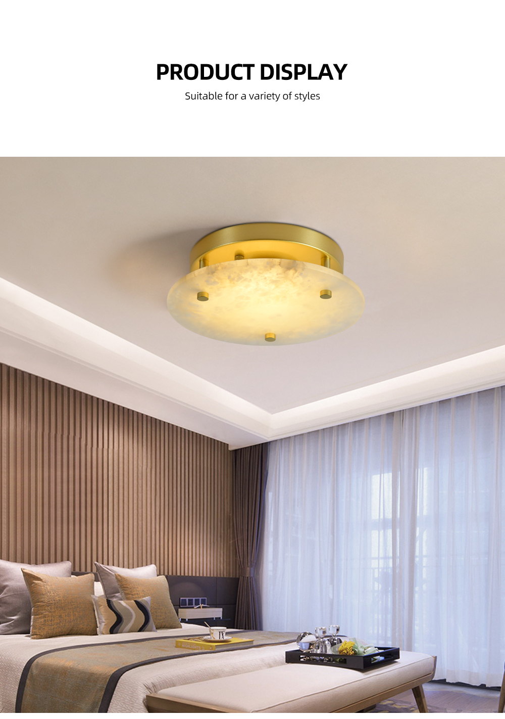 High Quality Marble Ceiling Led Light Ceiling Lamp Modern Surface Mounted Panel Lamp For Living Room