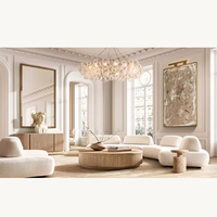 Canapé-lit moderne pour hôtel cinq étoiles, ensemble de meubles de salon de villa, canapé d'appartement de luxe rembourré, réglable et confortable