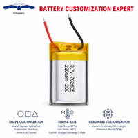 Batterie FPV pour Drone OEM ODM, cellule 702025 20C 220mAh 200mAh 300mAh, pack de batteries pour UAV UA UAS RPA