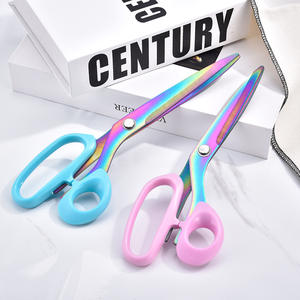 Tijeras de Sastre con Recubrimiento de Titanio de 10 Pulgadas, Azules y Rosas, Herramientas para Cortar Tela para el Hogar - Product Image 2