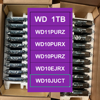 Disque dur WD10JUCT 1 To Purple pour surveillance, 3,5 pouces, 5400 tr/min, cache 64 Mo, fiabilité 24/7, SATA 6 Gb/s, 180 To/an, AllFrame pour DVR NVR