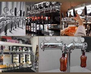 Stainless Steel 2-Door 6-Tap Food Grade Ice-Cooled Built-In <strong>Beer</strong> Keg Refrigerator Dispenser Kegerator <strong>Fridge</strong> Premium Dispensing - Product Image 4