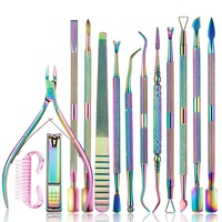 Kit de ciseaux à ongles avec pince à cuticules, ensemble d'outils pour manucure