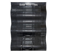 Tuile solaire à triple arche, tuile photovoltaïque solaire 25W 32W 60W, tuile de toit solaire, module PV en verre courbé, système de toiture BIPV