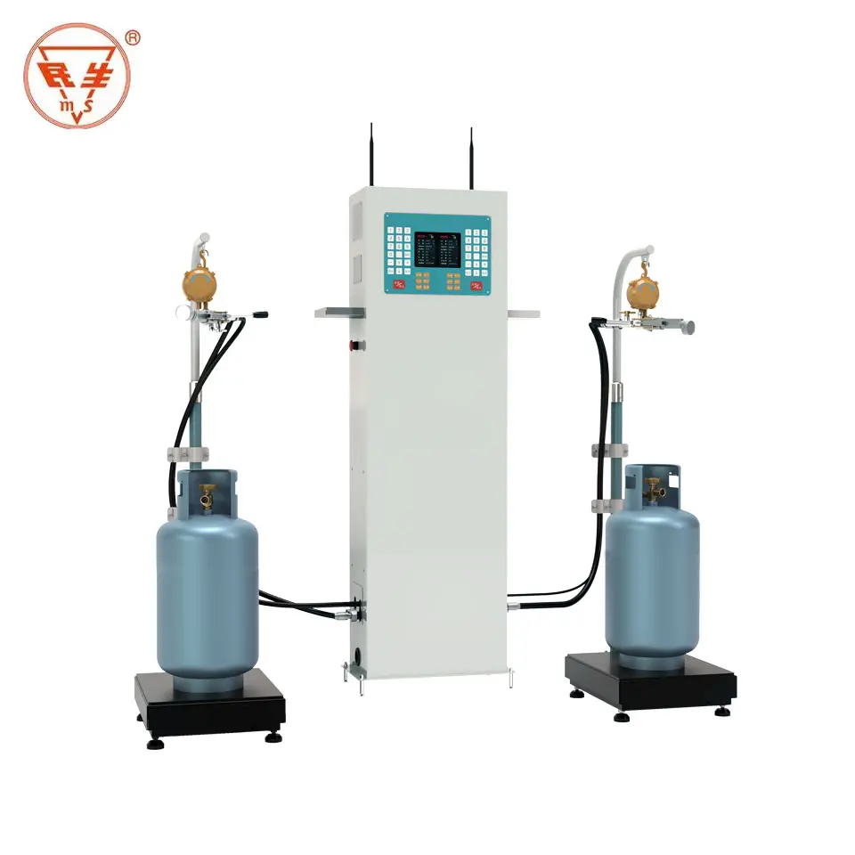 high accuracy digital gas station used lpg gas cylinder filling machine