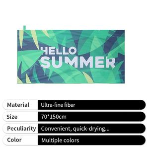 Serviette de plage rectangulaire en microfibre à séchage rapide, protection solaire, sans sable, pour l'été 2025 – Vente en gros - Product Image 3