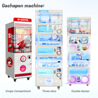 Machine Gacha Gachapon à compartiment unique, en métal et plastique, à monnayeur, pour usage commercial en centre commercial, divertissement pour adultes, garantie 1 an