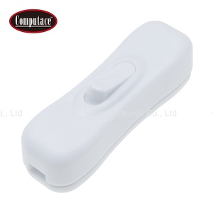 SOCARO White In-Line On/Off <b>Switch</b> 2A 250V/AC Cord Line Rocker <b>Switch</b> for <b>Lamps</b> and Power Cords - Product Image 1