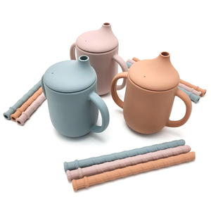 Vasos de Silicona para Niños con Diseño de Dibujos Animados, Plegables, con Pajita, para Beber Vino, Agua, Medir, Plegables, con Succión, para Bebés, para Snacks - Product Image 3