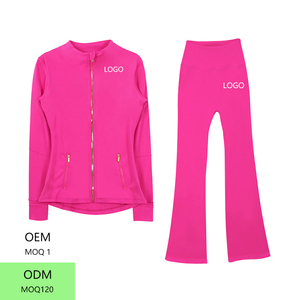 Conjunto Deportivo Lulu para Mujer, 2 Piezas, Leggings y Chaqueta de Yoga, Pantalones Acampanados, Chándal para Mujer - Product Image 3