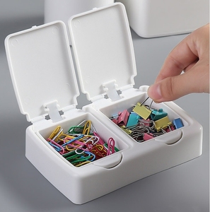 Modern Square Desktop Storage Box PS Plastic Simple Pop-up Window with <strong>Push</strong>-<strong>Type</strong> Design for Small Object Classification - Product Image 2