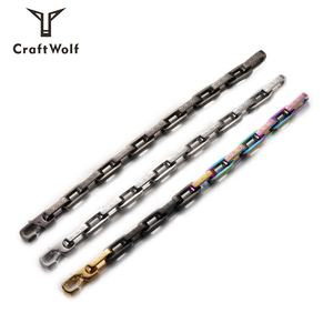 Craft Wolf Fashion Jewelry Vintage Silver coloratissimo 316L <span class=keywords><strong>bracciale</strong></span> in acciaio inossidabile inciso margherita cubano a maglie <span class=keywords><strong>bracciale</strong></span> a catena - Product Image 2