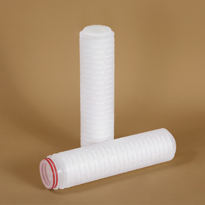 Microporous Pleated Filter Cartridge 10-Inch Flat Top Polypropylene Membrane For Medical Chemical Electronic Applications - Product Image 1