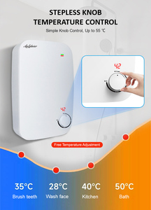 โต๊ะล้างมือ เครื่องทำน้ำร้อนไฟฟ้าแบบทันที รุ่นเกียร์ 3.5-5.5KW องค์ประกอบความร้อนสแตนเลส ป้องกันสามชั้น - Product Image 3