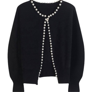 Vente en gros pour boutiques : Cardigan court ample en tricot perlé rétro <span class=keywords><strong>automne</strong></span> 2025 pour femme - Product Image 5