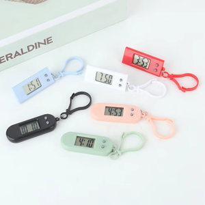 Wholesale With Buckle Triangle Electronic Hanging <b>Clock</b> Anti-fall Small Keyring Silent Mini <b>LED</b> Digital Backpack - Product Image 3
