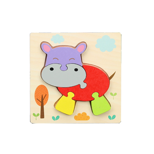 <span class=keywords><strong>Puzzle</strong></span> <span class=keywords><strong>3D</strong></span> en bois Éléphant pour bébés de 0 à 3 ans – Développement précoce de l'intelligence pour garçons et filles - Product Image 4