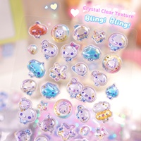 No.89 Shinkle BKE 09-12 Series Autocollants en relief 3D en cristal de dessin animé mignon, en stock, expédition rapide