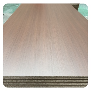Panneau <span class=keywords><strong>de</strong></span> particules mélaminé 9mm E1 avec âme en peuplier et placage en Frêne, Bouleau, Chêne, Okoumé, Noyer, Teck, pour mobilier et décoration intérieure, 4x8ft - Product Image 5