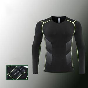 Men's Summer Lightweight Sportswear High Stretch Breathable Long Sleeve T-Shirt &amp; Quick Dry Fitness Tights for Sports Training - Product Image 2
