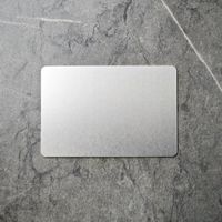 Carte de visite de luxe haut de gamme en acier inoxydable, finition de luxe, 1 mm, 86x54 mm, découpe à la presse, impression UV, carte métallique vierge