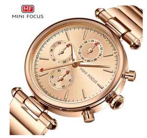 MINI FOCUS 0494L orologio luminoso al quarzo cronografo sportivo di lusso in acciaio inossidabile per le donne orologi moda <span class=keywords><strong>24</strong></span> <span class=keywords><strong>ore</strong></span> su <span class=keywords><strong>24</strong></span> - Product Image 2