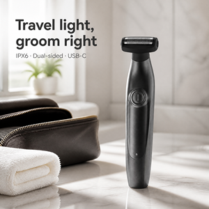 Stainless Steel Electric <strong>Beard</strong> <strong>Trimmer</strong> With USB Charging Household &amp; Outdoor Use English/Spanish Languages Li-ion Battery - Product Image 2