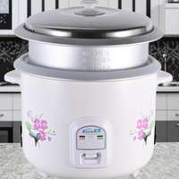Cuisinière à riz électrique en plastique de haute qualité, petite, cylindrique, cuiseur vapeur portable, cuisson rapide, revêtement antiadhésif, intérieur en acier inoxydable