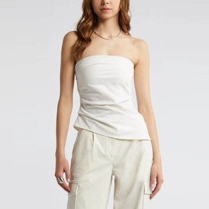 Stylish Women's Strapless Tube Top With Green Color Elegant Blouses & <b>Shirts</b> - Product Image 5