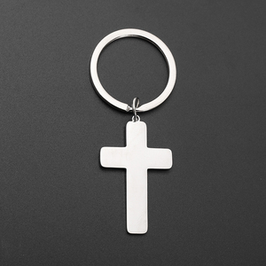 Nuevos y populares llaveros de acero inoxidable con temática religiosa, al por mayor, con diseño de cruz, colgante decorativo para bolso, personalizados - Product Image 4