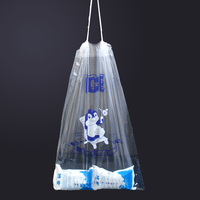 Gravure personnalisée imprimée clair recyclable Bags-8LB glacée en plastique LDPE/10LB tailles avec cordon de serrage pour boissons énergisantes et emballages alimentaires
