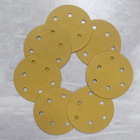 Papier de verre jaune 3M séchage à l'eau 2000 grain céramique alumine abrasif papier de sable rond doré crochet boucle disque de papier de verre automobile