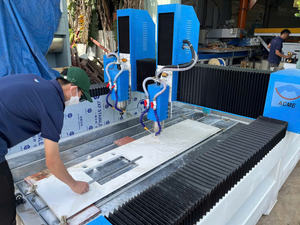 Machine de perçage de pierre à double tête CNC de 150 mm d'épaisseur de coupe pour le granit, le marbre et la pierre artificielle - Product Image 2