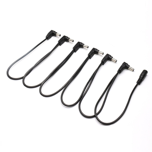 Câble séparateur de chaîne d'alimentation à pédale à 2 voies DC 5,5*2,1 mm mâle vers 2 mâles à angle droit pour pédales d'effets de guitare électrique - Product Image 4