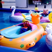 Bateau à frottement d'eau OEM avec logo personnalisé, moteur sans balais à économie d'énergie, lumière immersive et musique pour attraction aquatique de fête foraine et de carnaval