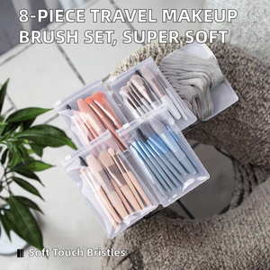 8Pcs Travel Makeup Brush Set Super Soft Flat Concealer Brushes for Beginners - Product Image 2