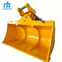 Aksesoris Excavator RB, Bucket Penggalian Tilt, Bagian Saluran Pengendalian Banjir, OEM Q355 CE ISO 1-50 Ton, Kemiringan Grading Lebar