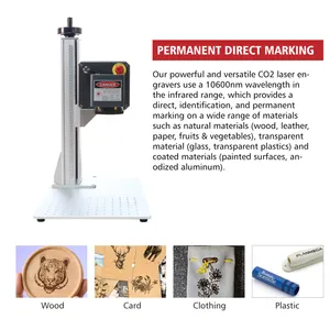 Mini 20w 30w Laser Engraving Machine Co2 Galvo Laser Marking Machine For Engrave Wood Acrylic LeatherNon-Metal Materials