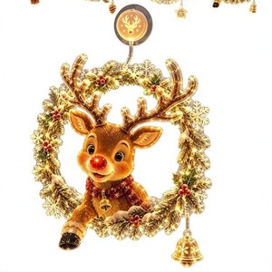 Creative <b>Christmas</b> Suction Cup <b>Light</b> Hanging Ornament Window Decor for Home Indoor Party Use - Product Image 4