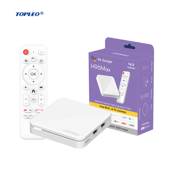 Topleo Android 14 Atv Certificado Tv Box 4k Set Top Box Smart H96 Max H313 Android 14 Tv Box