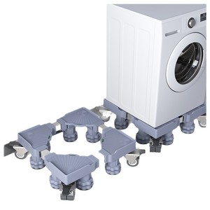 Base de machine à laver Qinfeng avec roulettes réglables, antidérapante, mobile, rotation à 360 degrés, en plastique monocouche - Product Image 5