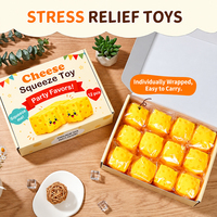 Jouet Squishy Portable Anti-Stress Créatif en Forme de Cube de Fromage Jaune
